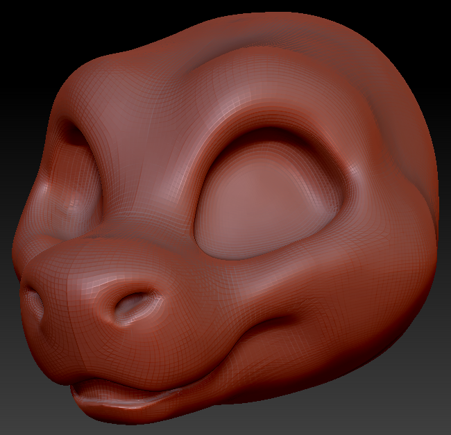 Gender Neutral Toony Round-nosed Dragon Static Jaw Head Base Variant 2