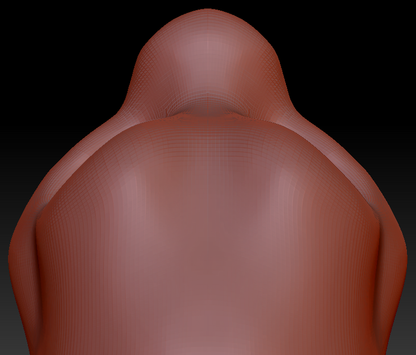 Gender Neutral Toony Round-nosed Dragon Static Jaw Head Base Variant 2