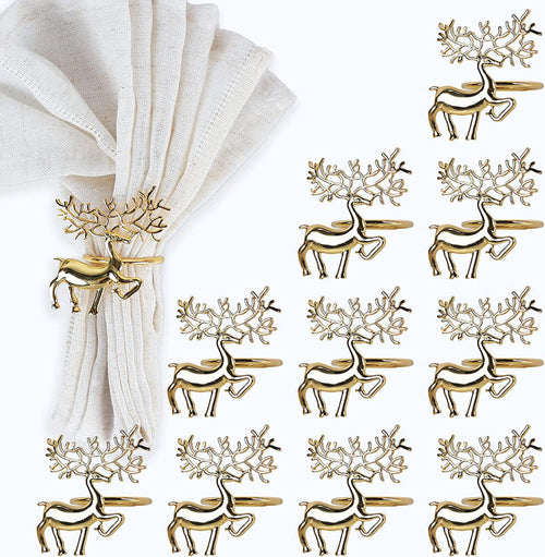 Gold Deer Napkin Rings