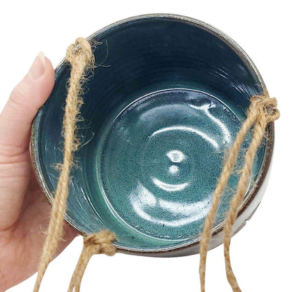 Hanging Planter - Starry Night Mountains (Large) by Less Is More Studios