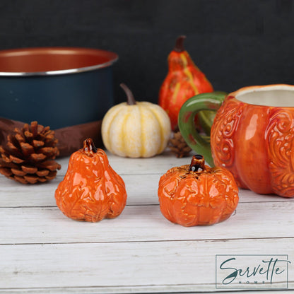 Harvest Salt and Pepper Shakers - Orange