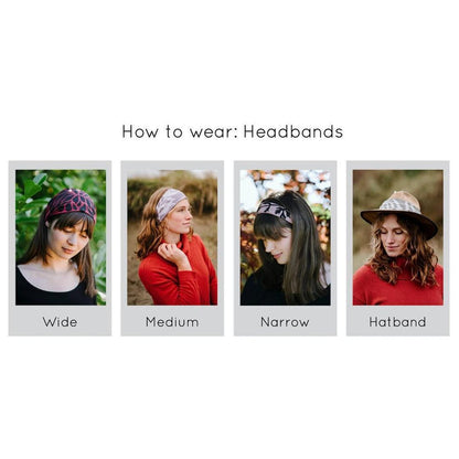 Headbands - Leafy Branch on Moss Green by Windsparrow Studio