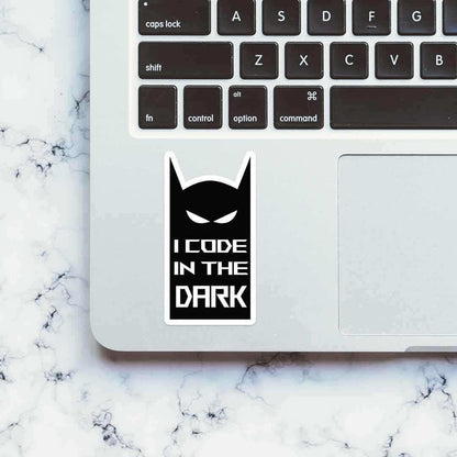 I code in the dark Sticker - Stickers | STICK IT UP