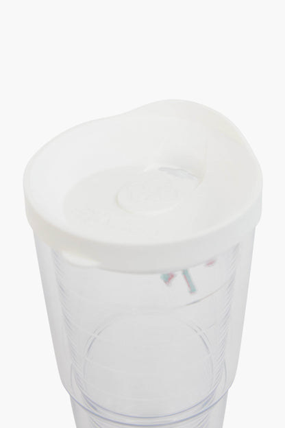 24 oz White Tennis Tumbler