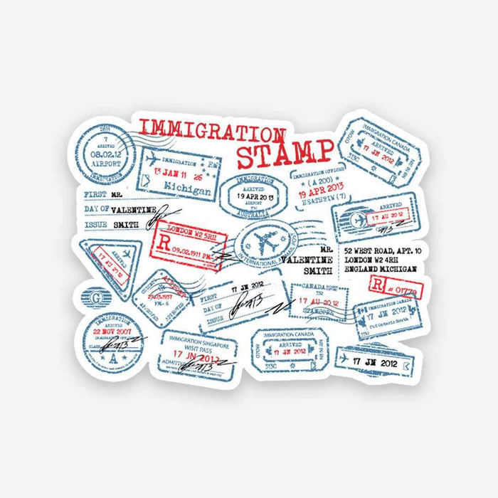 Immigration Stamp sticker - Stickers | STICK IT UP