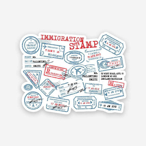 Immigration Stamp sticker - Stickers | STICK IT UP