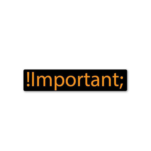 !important Sticker - Stickers | STICK IT UP