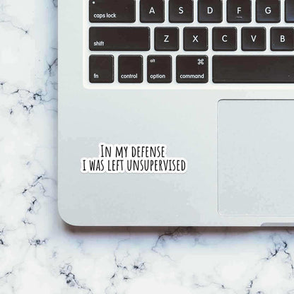 In my defense Sticker - Stickers | STICK IT UP