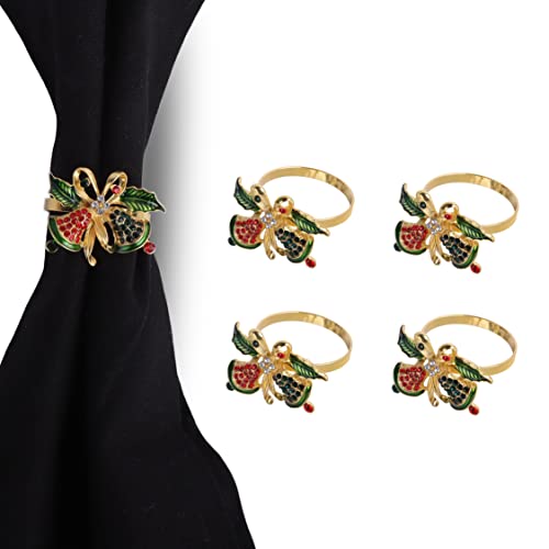 Jingle Bells Christmas Napkin Ring - Set of 4