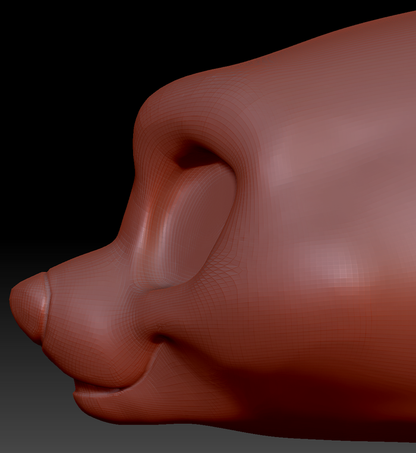 Kemono Toony Canine Static Jaw Head Base Variant 3
