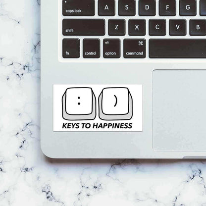 Keys to Happiness Sticker - Stickers | STICK IT UP