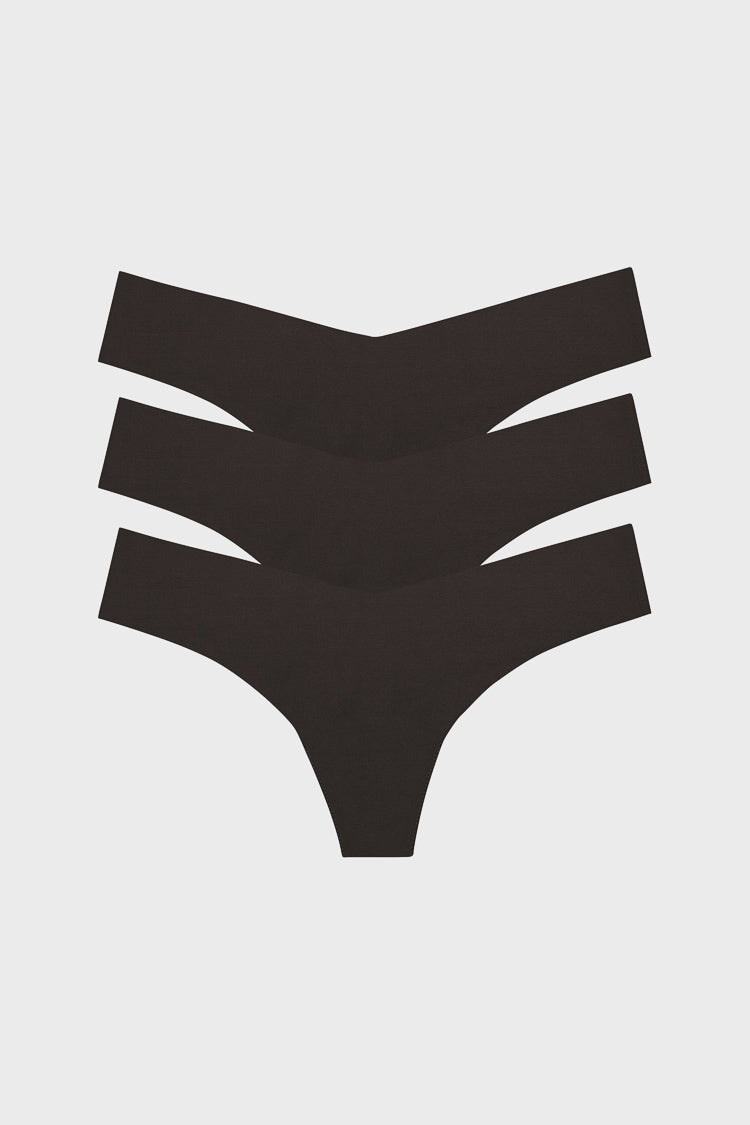 Black Classic Thong 3 Pack