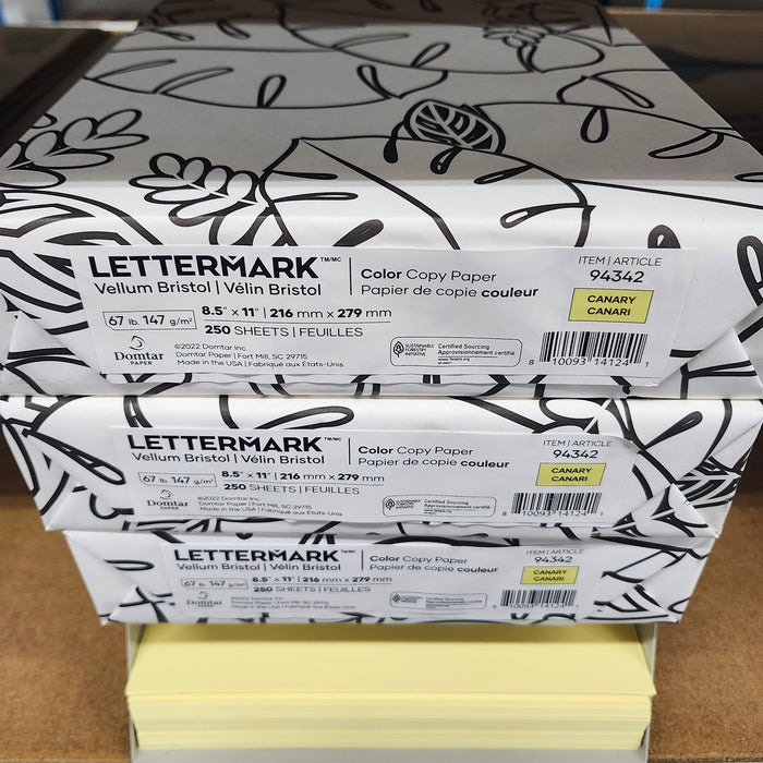 Lettermark Canary 67# Cardstock