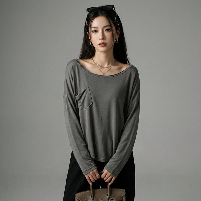T-Shirt léger épaule dénudée femme - Koreanxwear - Taille S