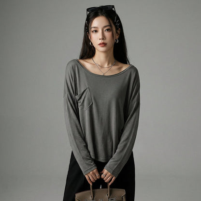 T-Shirt léger épaule dénudée femme - Koreanxwear - Taille S