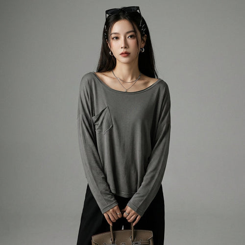 T-Shirt léger épaule dénudée femme - Koreanxwear - Taille S