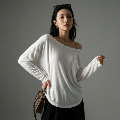 T-Shirt léger épaule dénudée femme - Koreanxwear - Taille S
