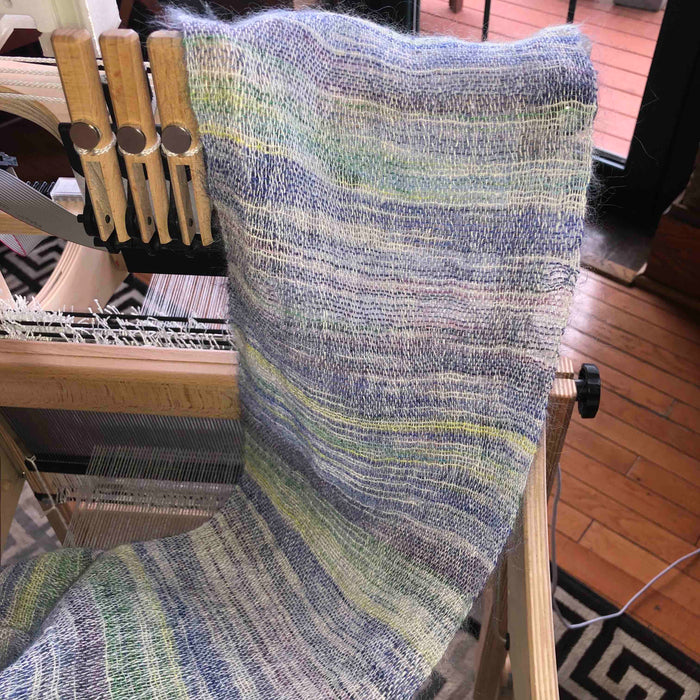 Linen, Mohair and Silk Multicolored Scarf - Quick and Easy Scarf Kit