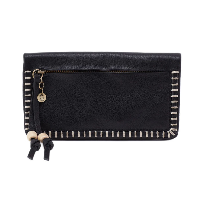 Lumen Continental Whipstitch Wallet - Black
