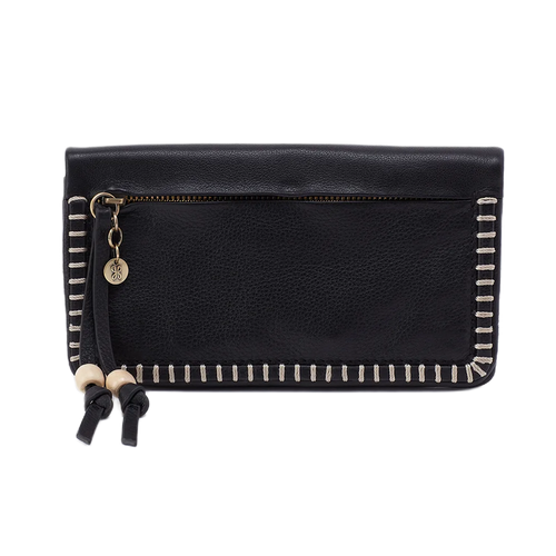 Lumen Continental Whipstitch Wallet - Black