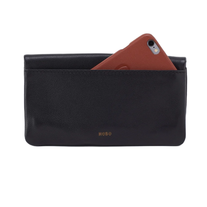Lumen Continental Whipstitch Wallet - Black