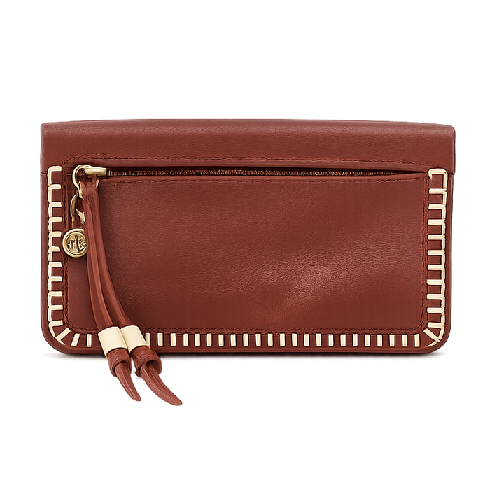Lumen Continental Whipstitch Wallet - Cocoa Bean