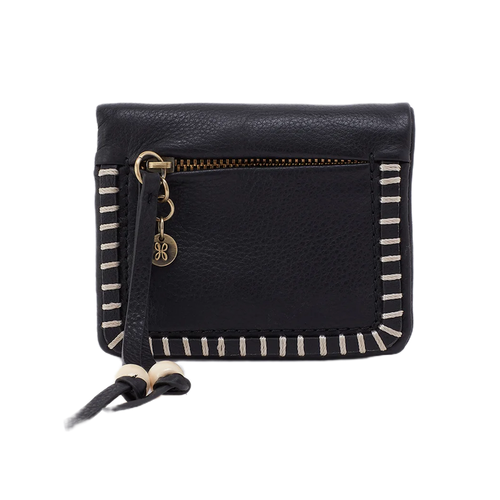Lumen Mini Whipstitch Wallet - Black