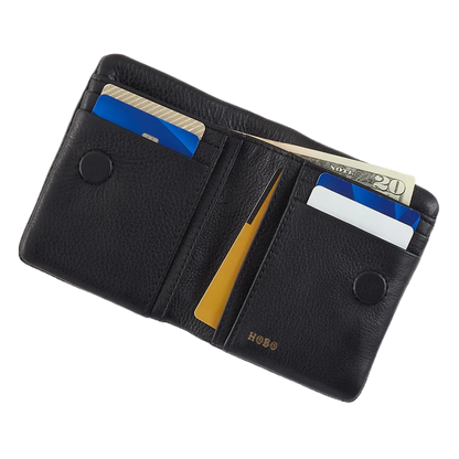 Lumen Mini Whipstitch Wallet - Black