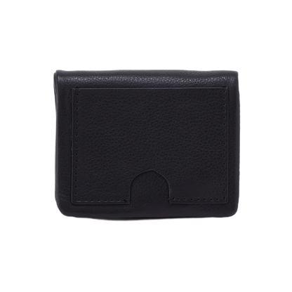 Lumen Mini Whipstitch Wallet - Black