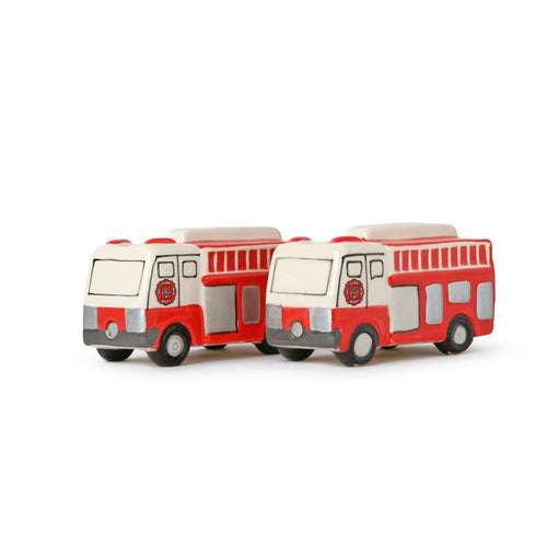Magnetic Firetruck Salt and Pepper Shakers