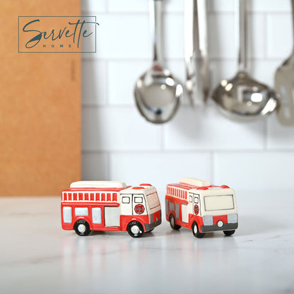 Magnetic Firetruck Salt and Pepper Shakers