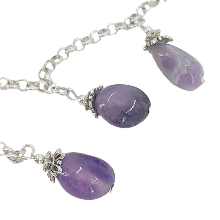 Mask Chain - Stone Drops (Amethyst) by Tiny Aloha