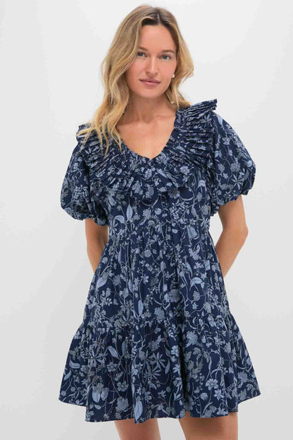 Blue Floral Samson Mini Dress