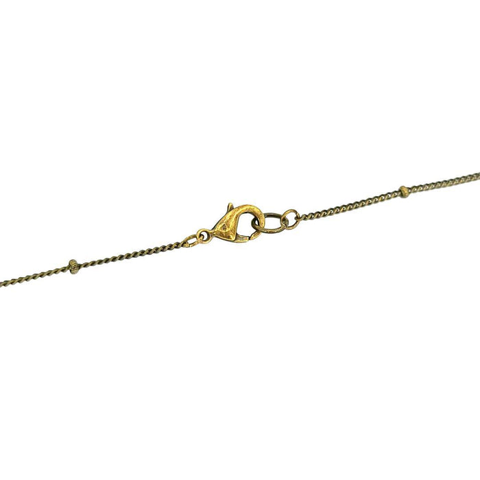 Necklace - Druzy Forest Crystal (Brass) by Fernworks