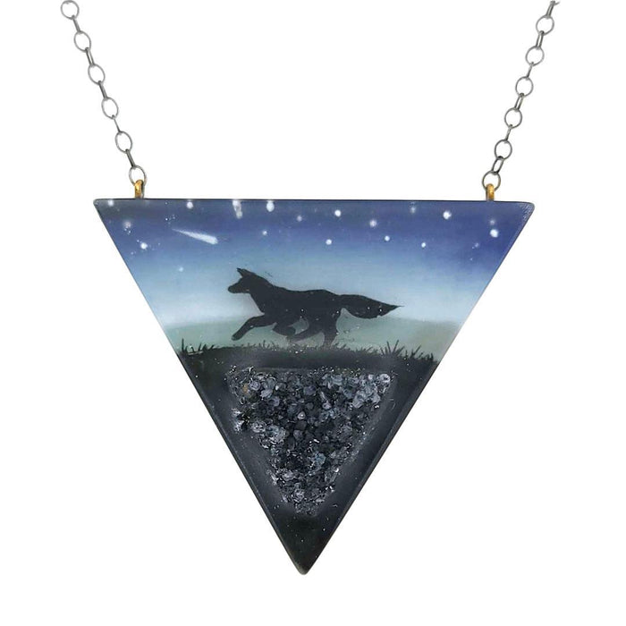 Necklace - Druzy Fox (Brass) by Fernworks
