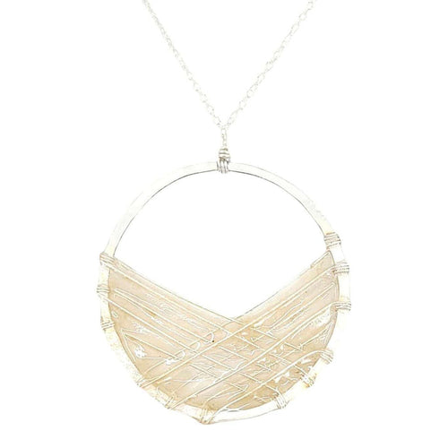Necklace - Silver Bird's Nest (Ivory) by Verso