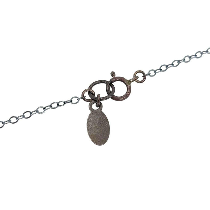 Necklace - Sterling Gemstone Drop (Green Onyx) by Foamy Wader