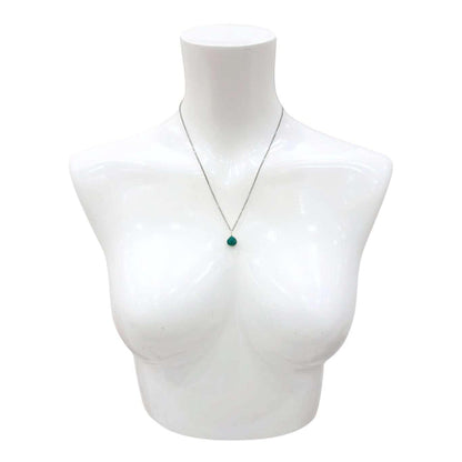 Necklace - Sterling Gemstone Drop (Green Onyx) by Foamy Wader