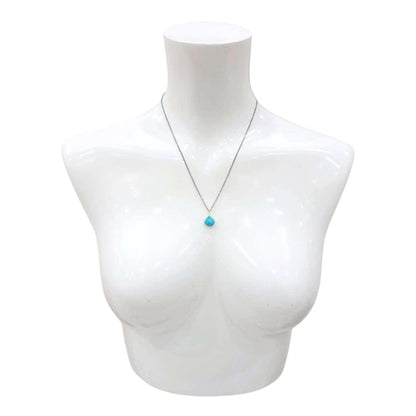 Necklace - Sterling Gemstone Drop (Turquoise) by Foamy Wader