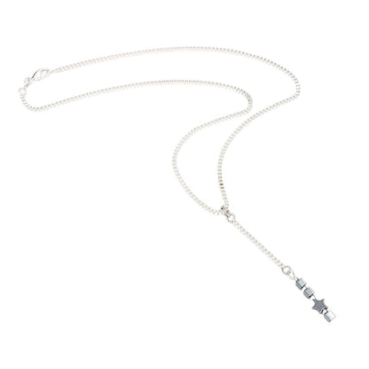 Necklace - Tiny Star Long Pendant (Hematite) by Tiny Aloha