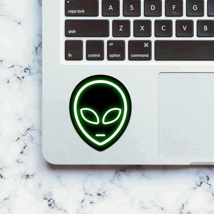 Neon Alien Sticker - Stickers | STICK IT UP