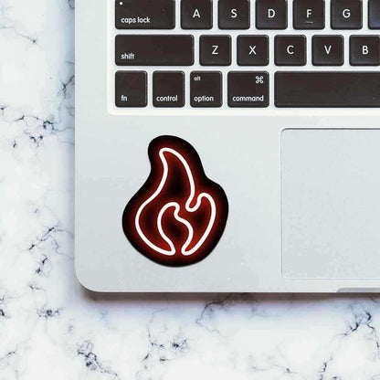 Neon Fire Sticker - Stickers | STICK IT UP