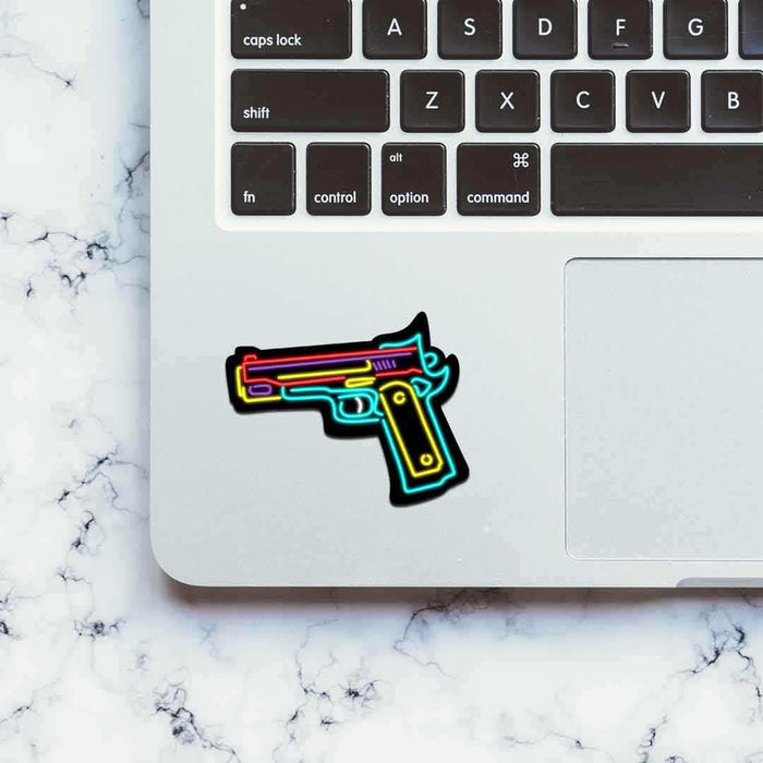 Neon Gun Sticker - Stickers | STICK IT UP