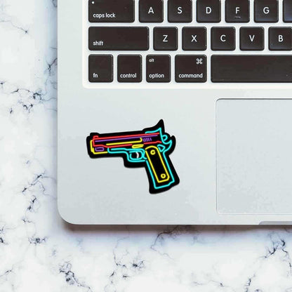 Neon Gun Sticker - Stickers | STICK IT UP