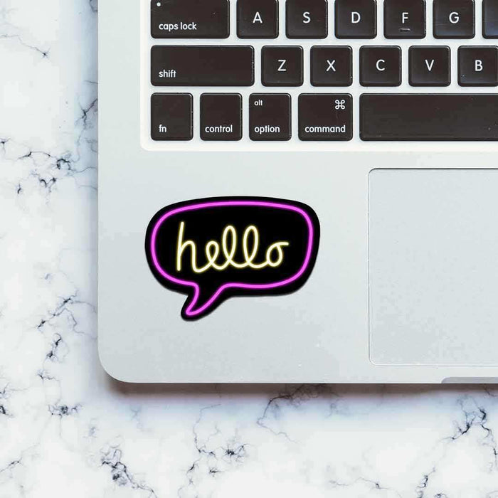 Neon Hello Sticker - Stickers | STICK IT UP