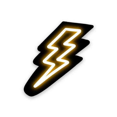 Neon Lightning Sticker - Stickers | STICK IT UP