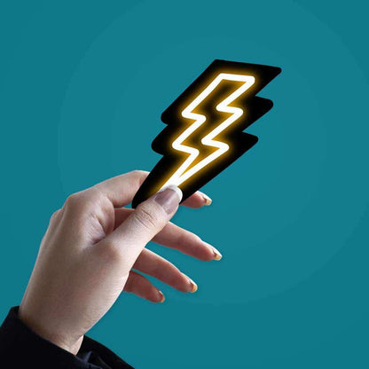 Neon Lightning Sticker - Stickers | STICK IT UP