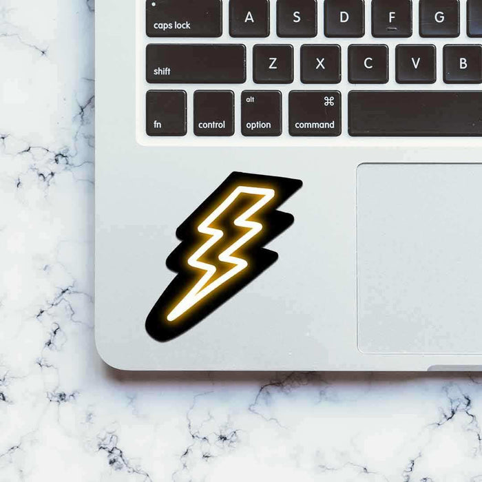 Neon Lightning Sticker - Stickers | STICK IT UP