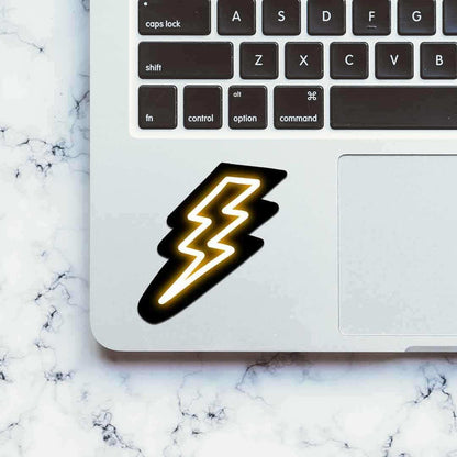 Neon Lightning Sticker - Stickers | STICK IT UP