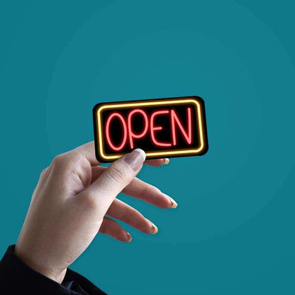 Neon Open Sticker - Stickers | STICK IT UP